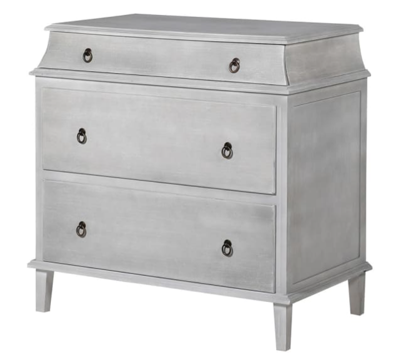 Antique Grey 3 Drawers Chest