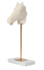 Marble Horse Sculpture - Tall