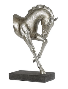 Galloping Horse Sculpture  - Silver