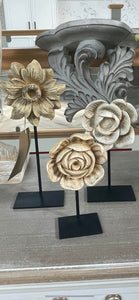 Set of 3 Ceramic Flowers