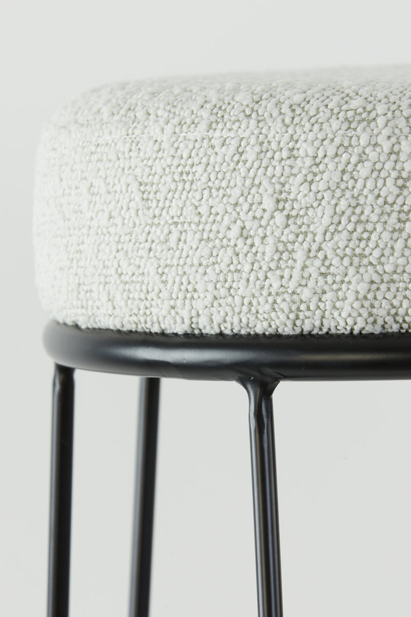 Cream Boucle Breakfast Bar Stool