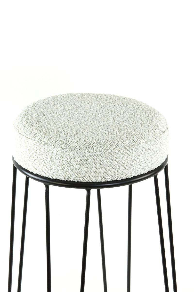 Cream Boucle Breakfast Bar Stool