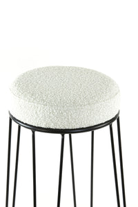 Cream Boucle Breakfast Bar Stool