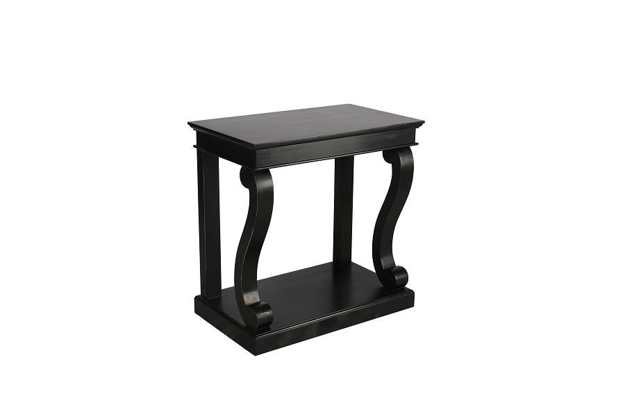 Black wrought iron and on sale glass console table