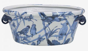 Blue Birds Ceramic Planter