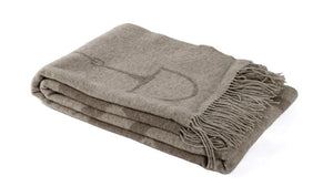 Snaffle Wool & Cashmere Throw - Beige