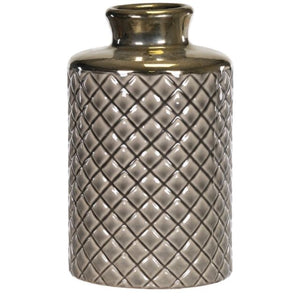 Grey & Gold Etched Vase