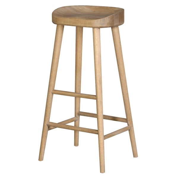 Oak Farmhouse Stool - Weathered Oak