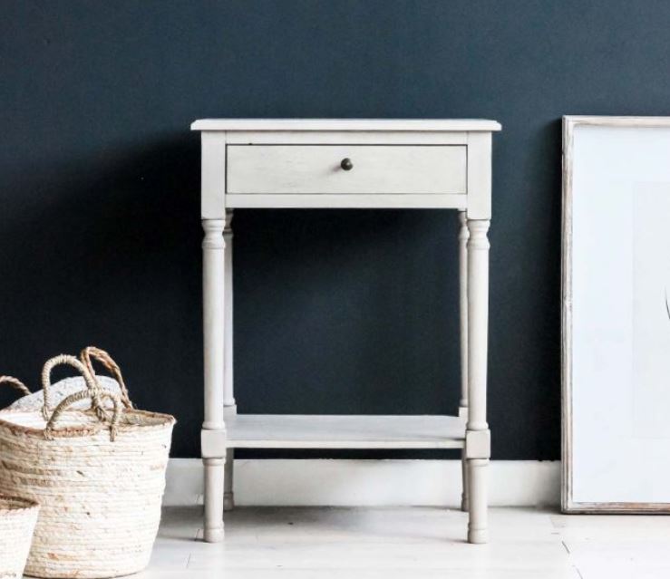 Side Table with drawer - soft grey